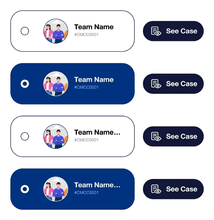 Team card component states