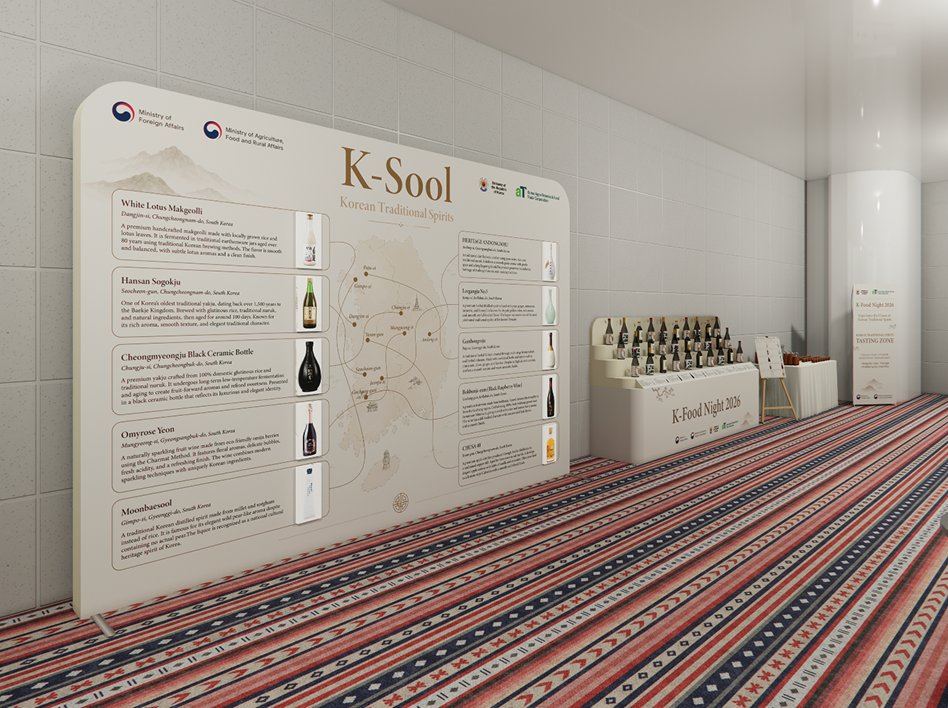 Render of the K-Sool wall and tasting run